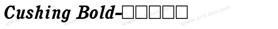 Cushing Bold字体转换